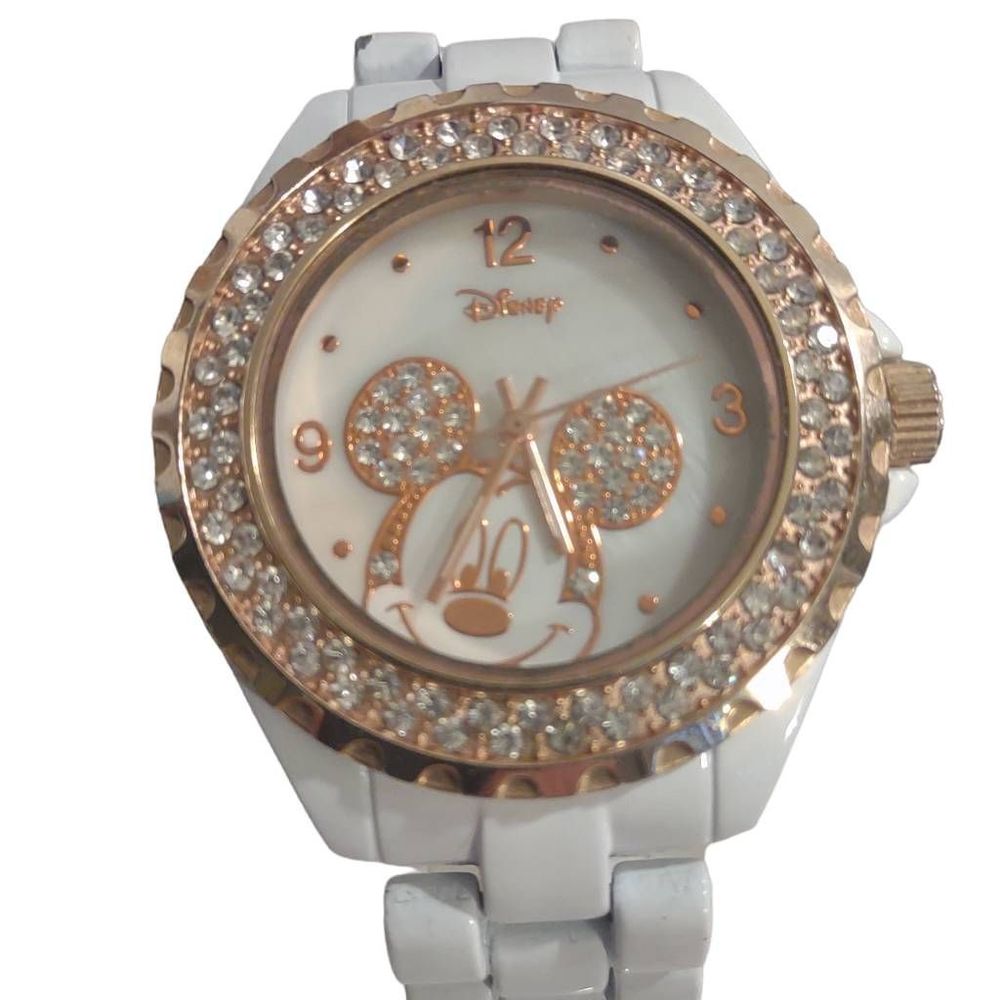 Disney‎ Branded Mickey Mouse White Diamond Look Ladies Watch